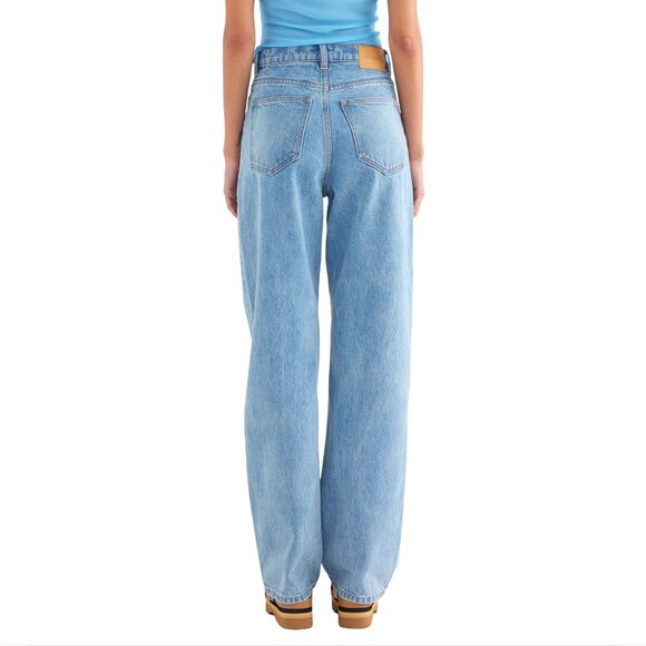 VENROY V Front Denim Light Blue Jean $180 NWT XS - Picture 3 of 7